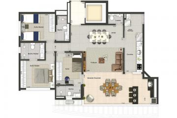 imagem 2 - Apartamento de 125m² com 03 suítes à venda - Jardim Canadá imagem 2 - Apartamento de 125m² com 03 suítes à venda - Jardim Canadá