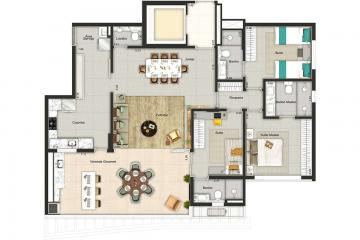 imagem 3 - Apartamento de 125m² com 03 suítes à venda - Jardim Canadá imagem 3 - Apartamento de 125m² com 03 suítes à venda - Jardim Canadá