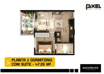 imagem 2 - Apartamento de 47m² com 01 quarto e varanda gourmet à venda - Vila Monte Alegre imagem 2 - Apartamento de 47m² com 01 quarto e varanda gourmet à venda - Vila Monte Alegre