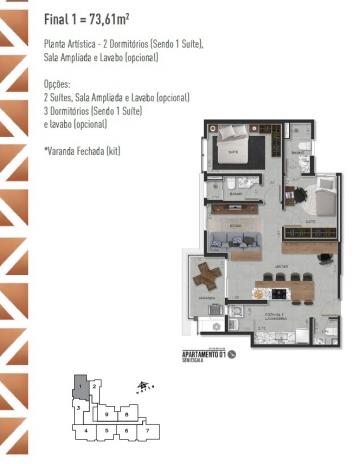 imagem 5 - Apartamento de 73m² com 03 quartos à venda - Nova Aliança imagem 5 - Apartamento de 73m² com 03 quartos à venda - Nova Aliança
