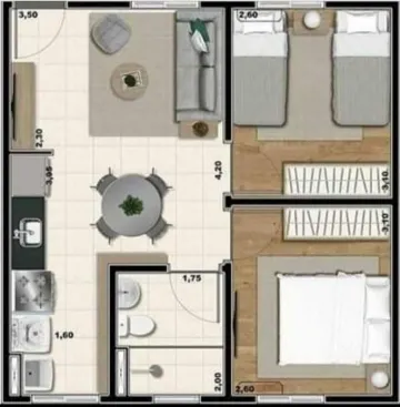 Apartamentos / Padrão em Sertãozinho , Comprar por R$170.000,00