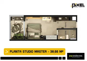 imagem 2 - Apartamento studio de 38m² à venda - Vila Monte Alegre imagem 2 - Apartamento studio de 38m² à venda - Vila Monte Alegre
