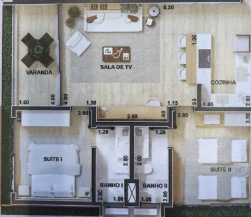 imagem 1 - Apartamento de 2 suítes alto padrão em Escarpas. imagem 1 - Apartamento de 2 suítes alto padrão em Escarpas.