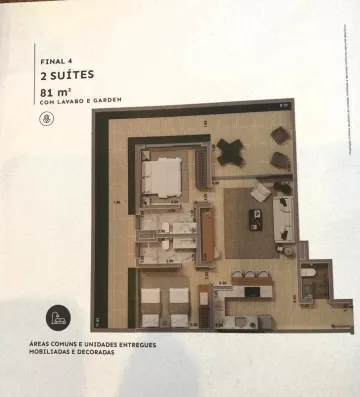 imagem 1 - Apartamento garden de 2 suítes  com 80,37 m², alto padrão em Escarpas. imagem 1 - Apartamento garden de 2 suítes  com 80,37 m², alto padrão em Escarpas.