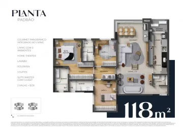 imagem 4 - Apartamento de 118m² com 03 suítes à venda - Jardim Saint Gerard imagem 4 - Apartamento de 118m² com 03 suítes à venda - Jardim Saint Gerard