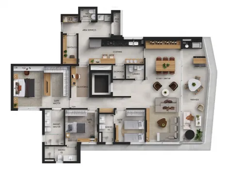 imagem 4 - Lançamento Artse - Apartamento de 183m² com 03 suítes à venda - Jardim Ilhas do Sul imagem 4 - Lançamento Artse - Apartamento de 183m² com 03 suítes à venda - Jardim Ilhas do Sul