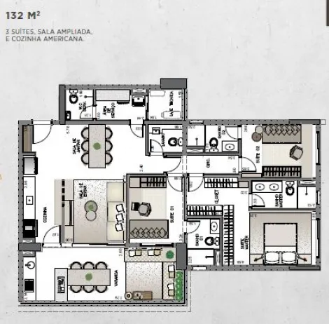 imagem 3 - Apartamento de 132m² com 03 suítes à venda - Jardim Botânico imagem 3 - Apartamento de 132m² com 03 suítes à venda - Jardim Botânico