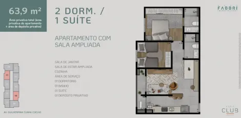 imagem 4 - Apartamento de 63m² com 02 quartos à venda - City Ribeirão imagem 4 - Apartamento de 63m² com 02 quartos à venda - City Ribeirão