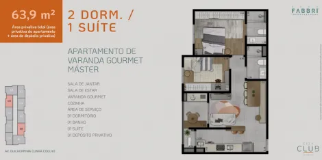 imagem 5 - Apartamento de 63m² com 02 quartos à venda - City Ribeirão imagem 5 - Apartamento de 63m² com 02 quartos à venda - City Ribeirão