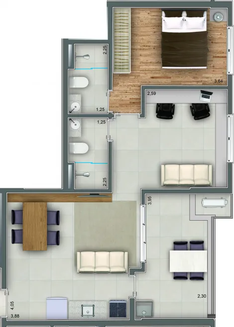 imagem 2 - Lançamento: Atmosfera - Apartamento de 61m² com 02 quartos à venda - Vila do Golf imagem 2 - Lançamento: Atmosfera - Apartamento de 61m² com 02 quartos à venda - Vila do Golf