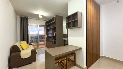 imagem 1 - Apartamento flat mobiliado de 37m² com 01 quarto para locação - Ribeirânia imagem 1 - Apartamento flat mobiliado de 37m² com 01 quarto para locação - Ribeirânia