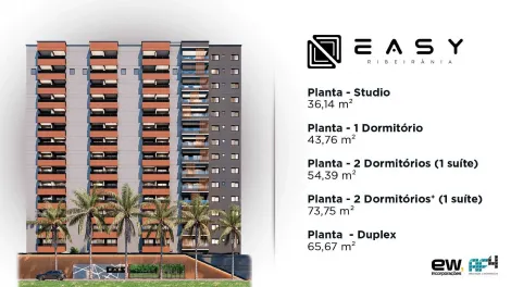 imagem 1 - Lançamento: Easy Ribeirânia - Apartamento studio de 36m² com sacada à venda - Ribeirânia imagem 1 - Lançamento: Easy Ribeirânia - Apartamento studio de 36m² com sacada à venda - Ribeirânia
