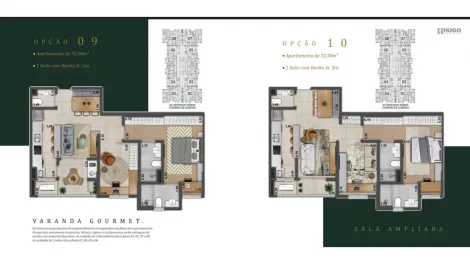 imagem 4 - Apartamento de 72,50m² com 02 suítes e varanda gourmet à venda - Jardim Olhos D`Água imagem 4 - Apartamento de 72,50m² com 02 suítes e varanda gourmet à venda - Jardim Olhos D`Água