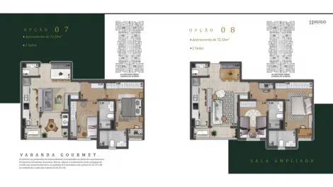 imagem 5 - Apartamento de 72,50m² com 02 suítes e varanda gourmet à venda - Jardim Olhos D`Água imagem 5 - Apartamento de 72,50m² com 02 suítes e varanda gourmet à venda - Jardim Olhos D`Água