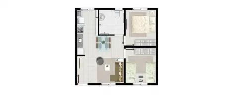 imagem 3 - Apartamento de 42m² com 02 quartos - Heitor Rigon imagem 3 - Apartamento de 42m² com 02 quartos - Heitor Rigon